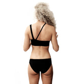 Asymmetric Monokini - Black Lycra